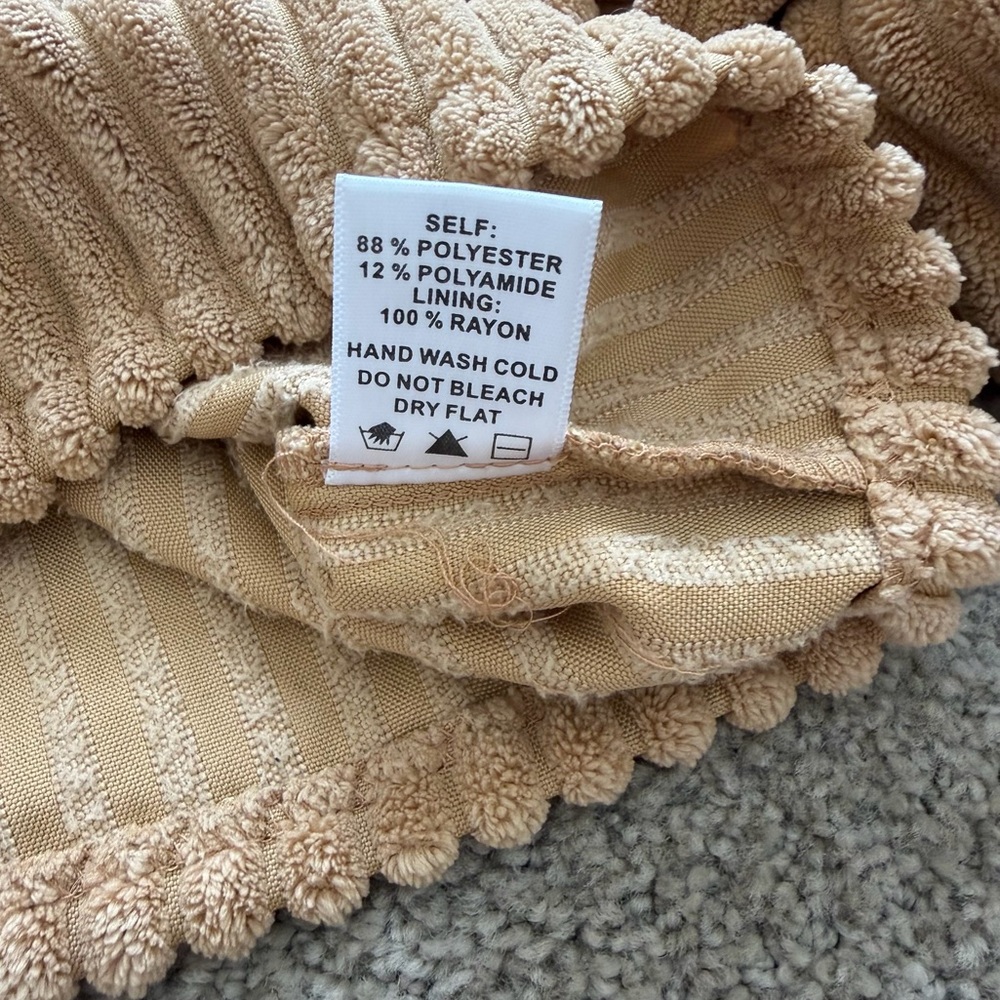 Camel Corduroy Ribbed Two-Piece Lounge Set - Picture 5 of 5